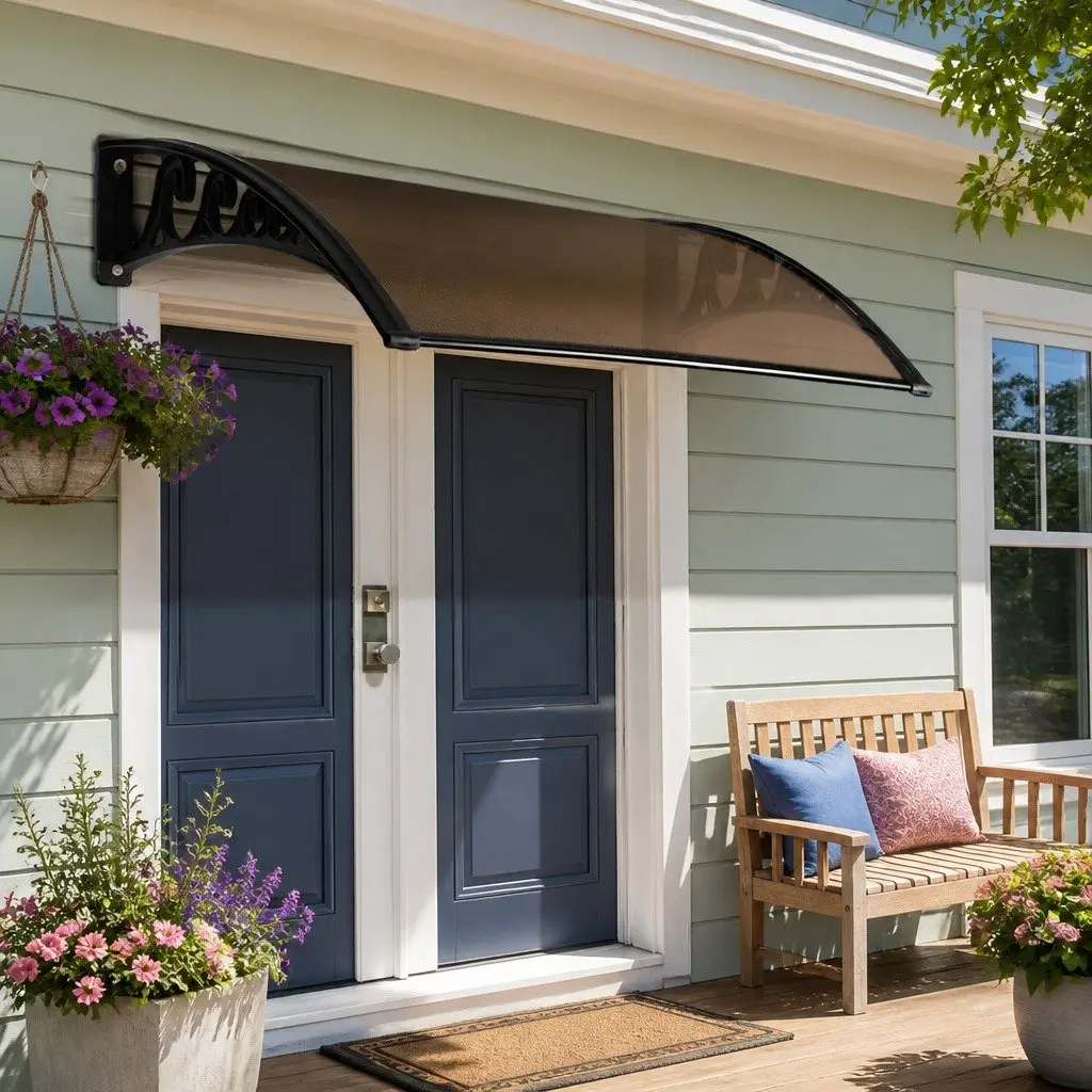 Awning Canopy Outdoor Shade Cover 1m x 2m Brown