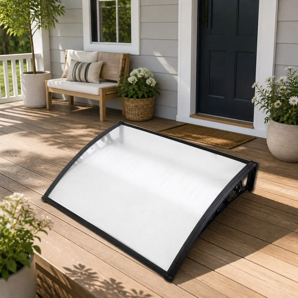 Window Door Awning Sun Rain Protection 1m x 1.2m Transparent PC Panel