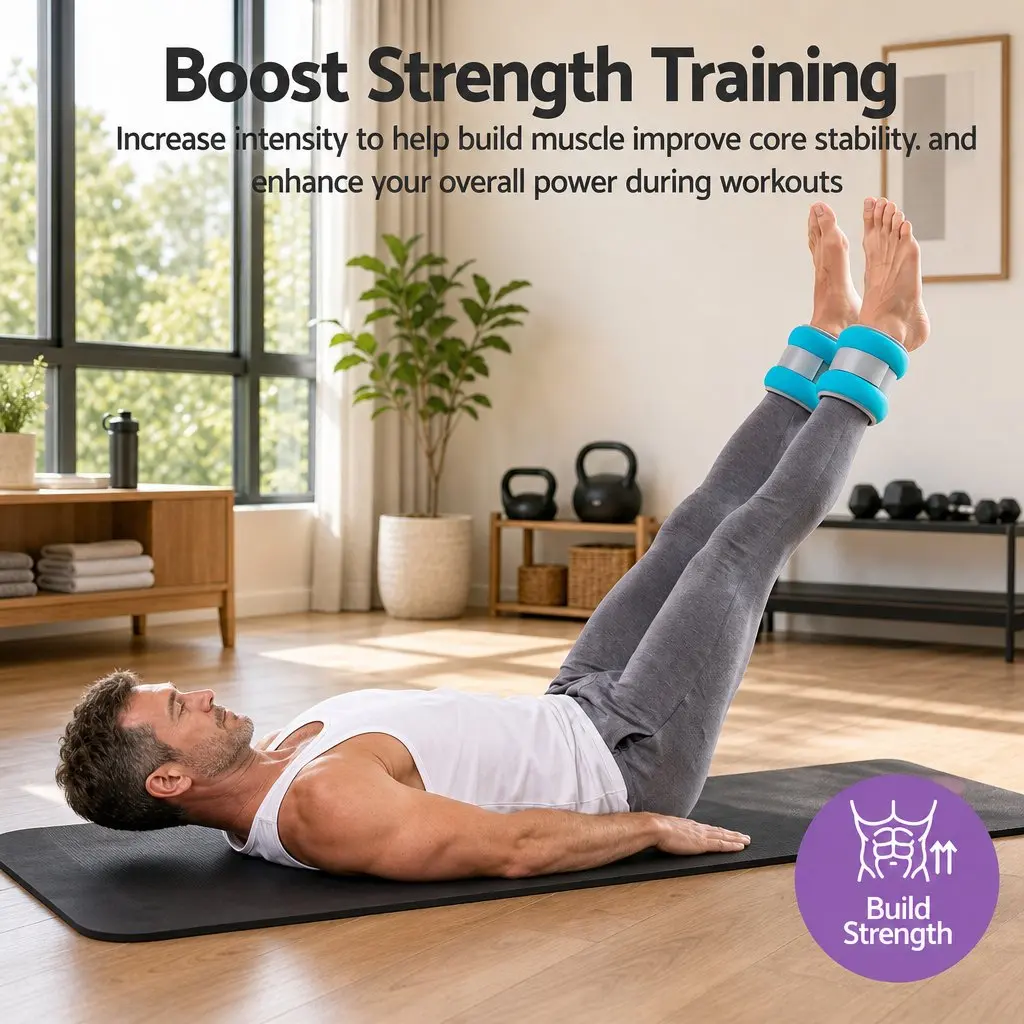 Ankle Wrist Weights Set 4 Pair Home Fitness Walking Running 1kg 2kg 3kg 4kg