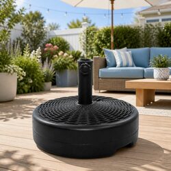 Reliable Round Umbrella Base Stand - Fillable and Sturdy