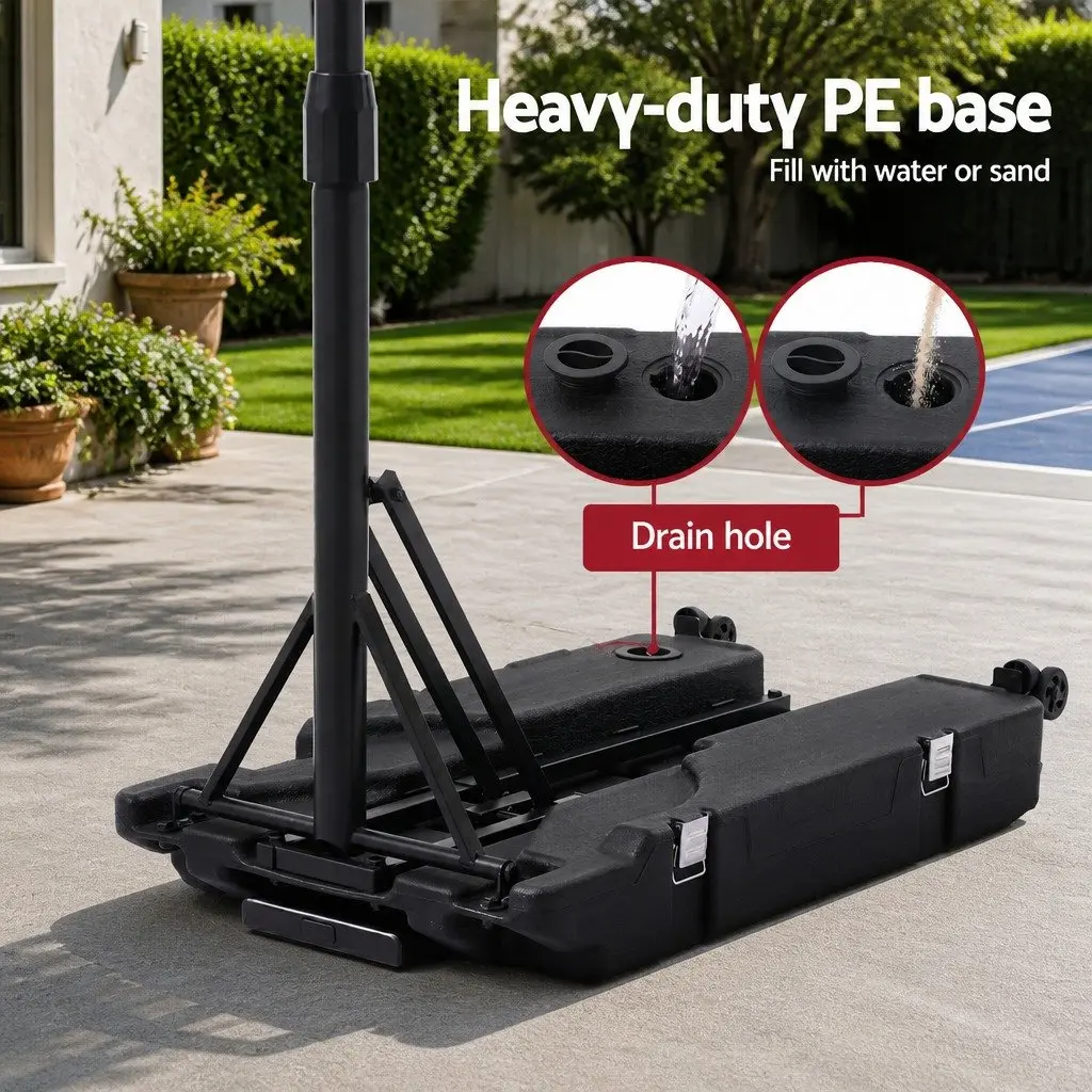 Portable Basketball Hoop System Adjustable Foldable Stand 0.94m to 2.07m Height