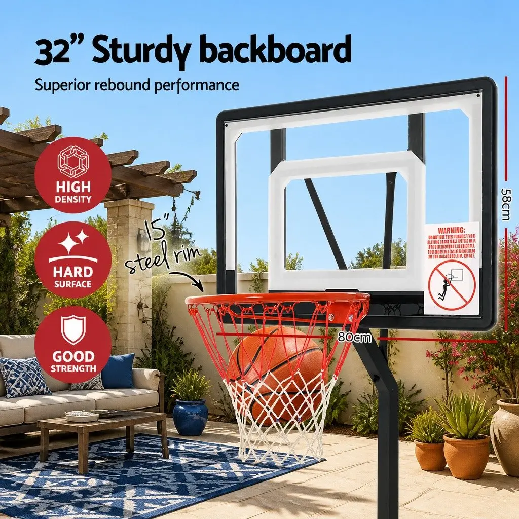 Basketball Hoop Stand System Adjustable Height 2.1m to 2.6m Portable Kids Youth Pro