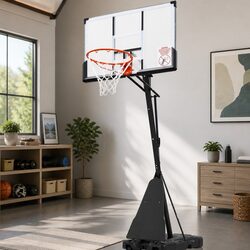 Basketball Hoop Stand System 3.05M Portable Height Adjustable Ring Net Backboard