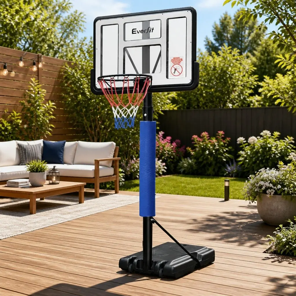 Basketball Hoop Stand System Adjustable Height 2.45m to 3.05m Portable Acrylic