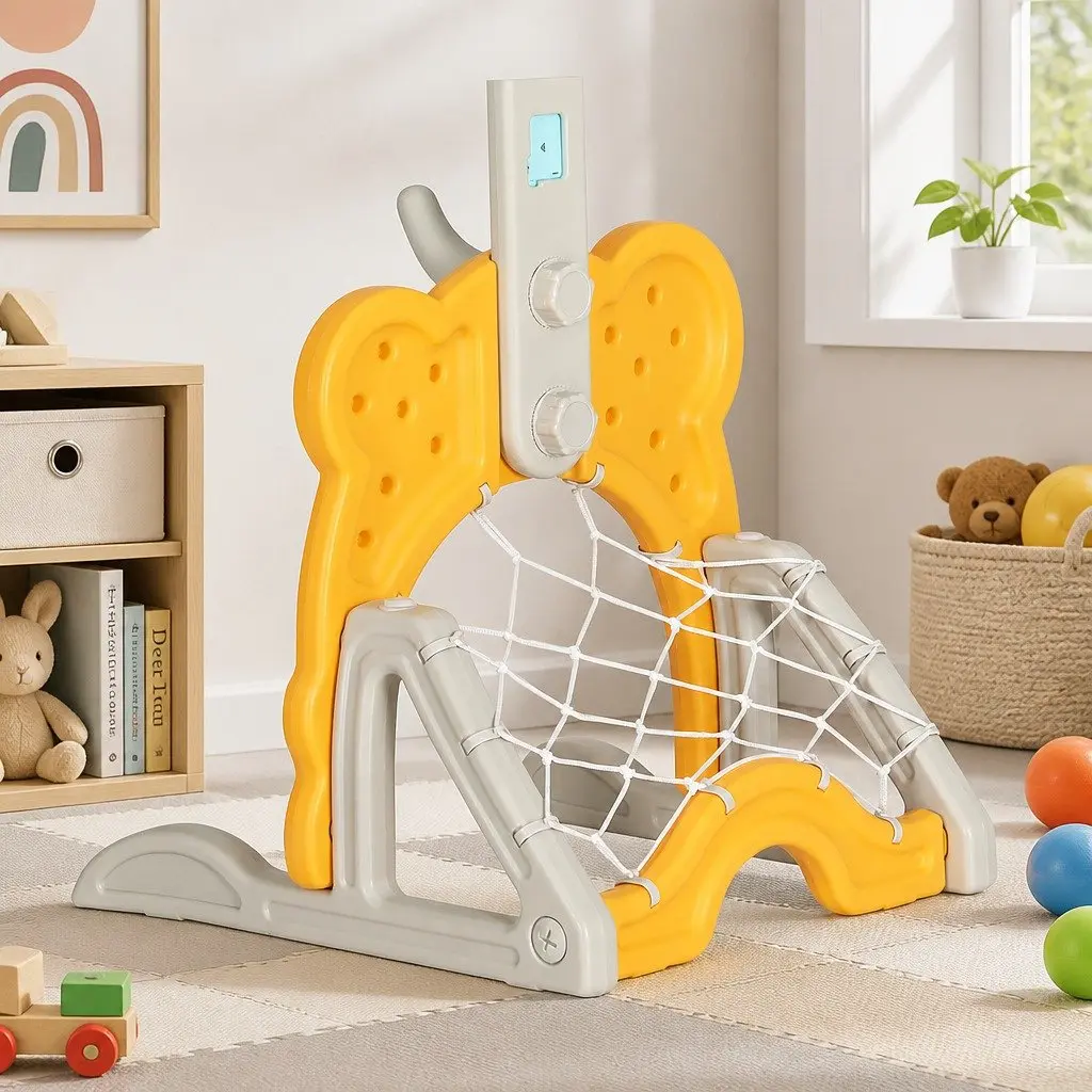 Kids Basketball Hoop Stand Adjustable Height 5-in-1 Sports Activity Centre