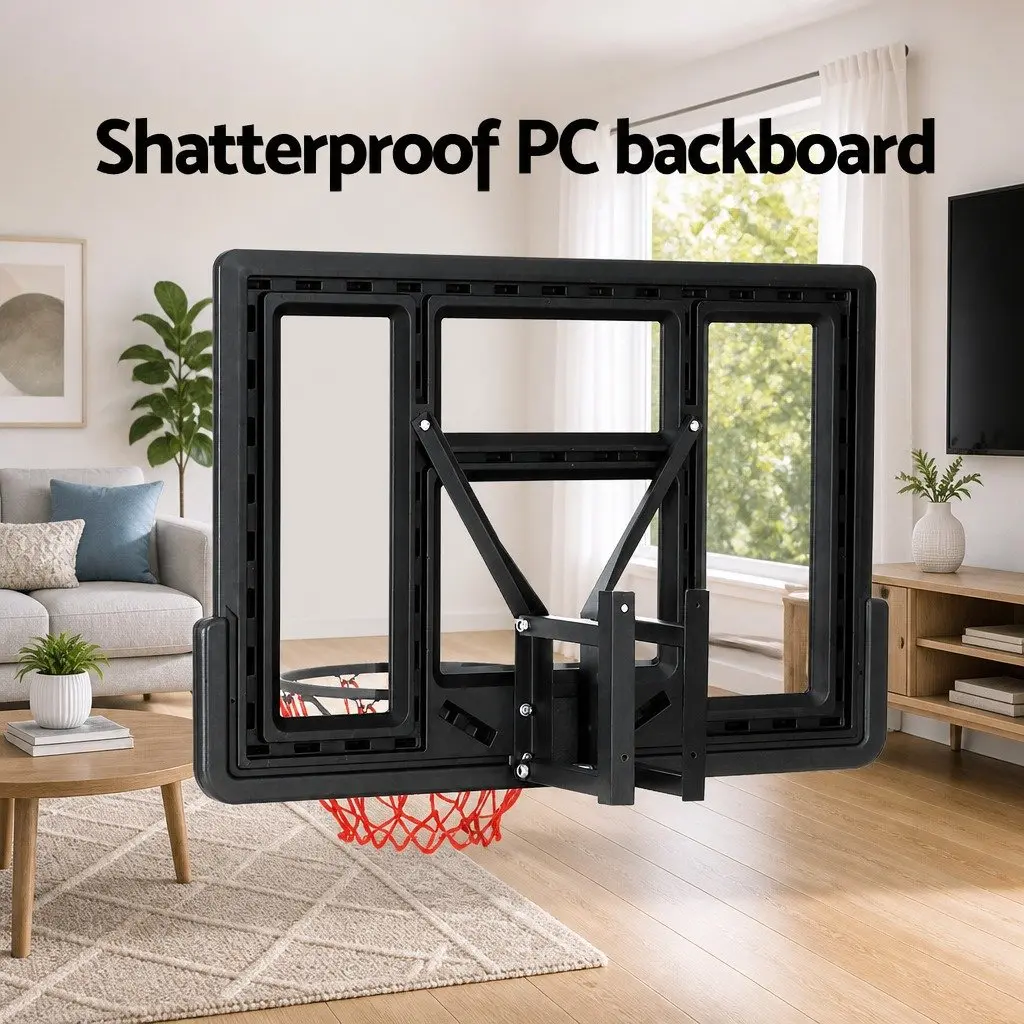 Basketball Hoop Wall Mounted Sports System 45 Inch Blue
