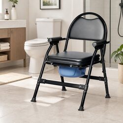 Shower Toilet Commode Chair Bedside Seat Elderly Pregnant Disability Aid