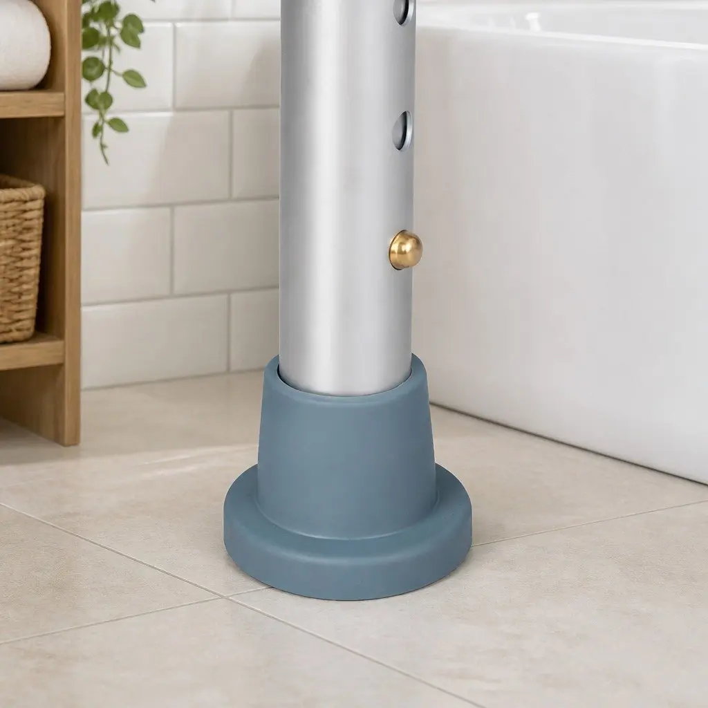 Adjustable Shower Chair Bath Stool Seat Non Slip Safety Height 35-53cm White