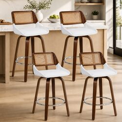 Comfortable Bar Stools Set of 4 with Ergonomic Design