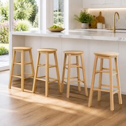 Reliable Set of 4 Round Bar Stools for Any Space