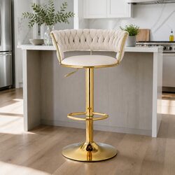 Practical Velvet Bar Stools with Easy Maintenance