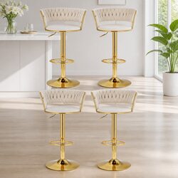 Value-Oriented Bar Stools Set of 4 with Backrest