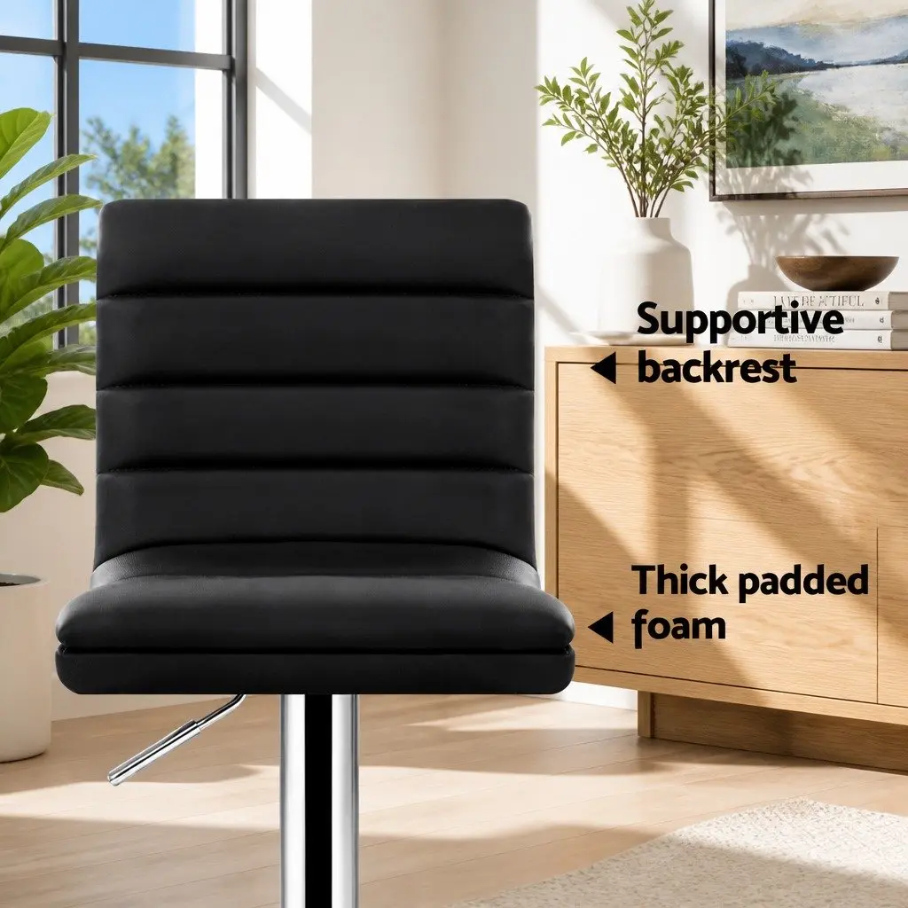 Black Bar Stools Set of 4 for Dining