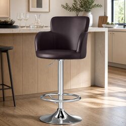 Comfortable Bar Stools Set of 4 in Brown