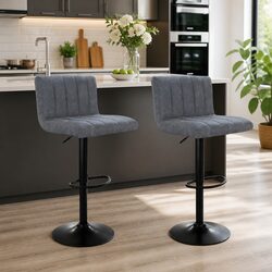 Value and Comfort: Bar Stools Set of 2 in Grey