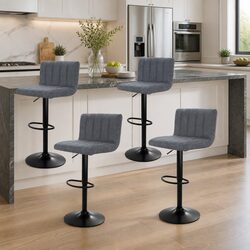 Comfortable Bar Stool Set of 4 with Floor Protectors