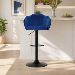 Reliable and Stylish Blue Velvet Bar Stools Set of 4