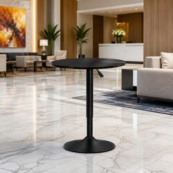 Reliable Round Bar Table with Practical Features