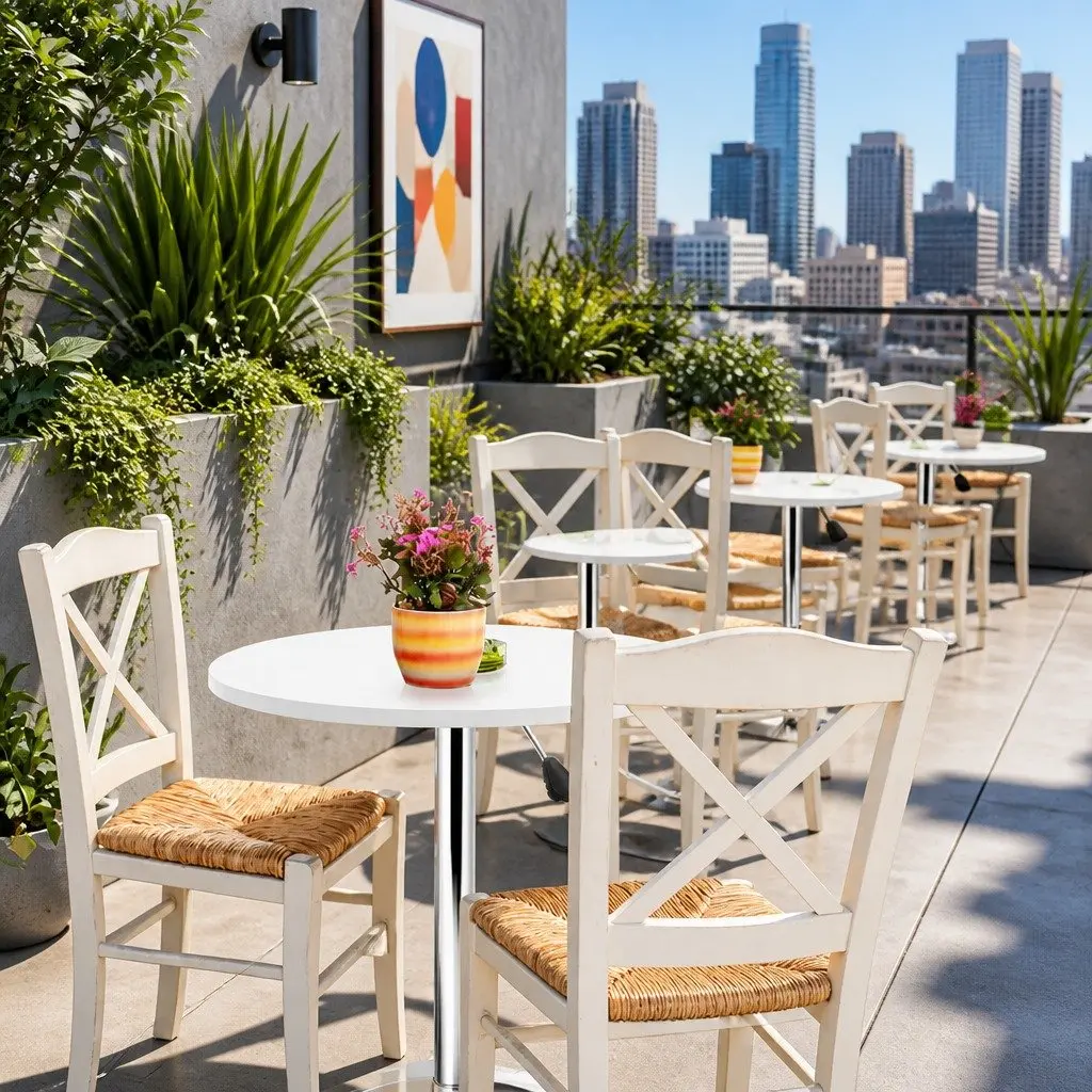 Height Adjustable Bar Table