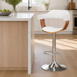 Comfortable and Affordable White Bar Stool