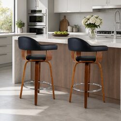 Value-Packed Bar Stools Set of 2 with Backrests