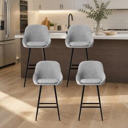 Comfortable and Practical Grey Bar Stools Set of 4