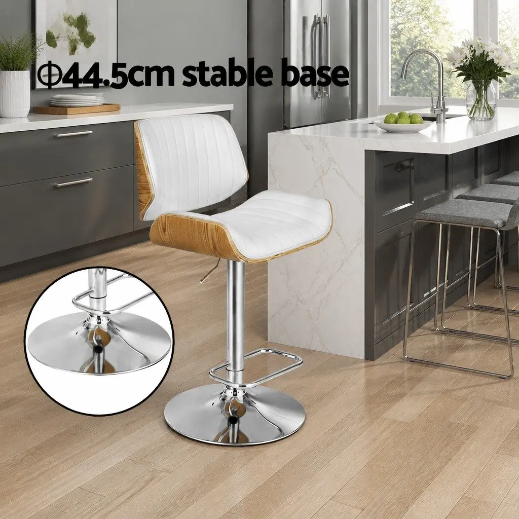 White Bar Stools with Padded Seats