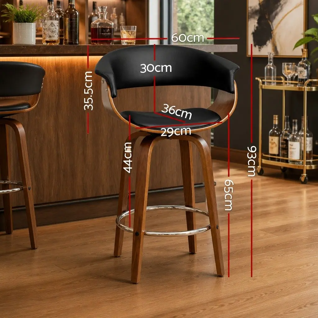 Bar Stool with Padded Seat and Armrest