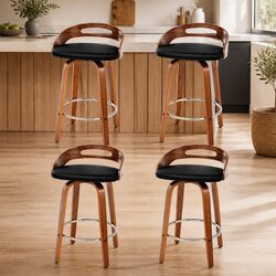 Comfortable and Practical Set of 4 Swivel Bar Stools