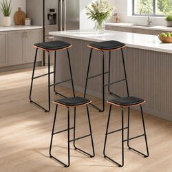 Reliable Black Bar Stools - Comfort and Value in 4 Pack