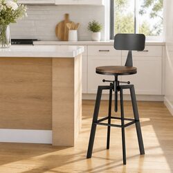 Warm and Practical Bar Stool with Swivel Function