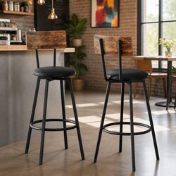 Reliable Industrial Bar Stools Set of 2 for Everyday Use
