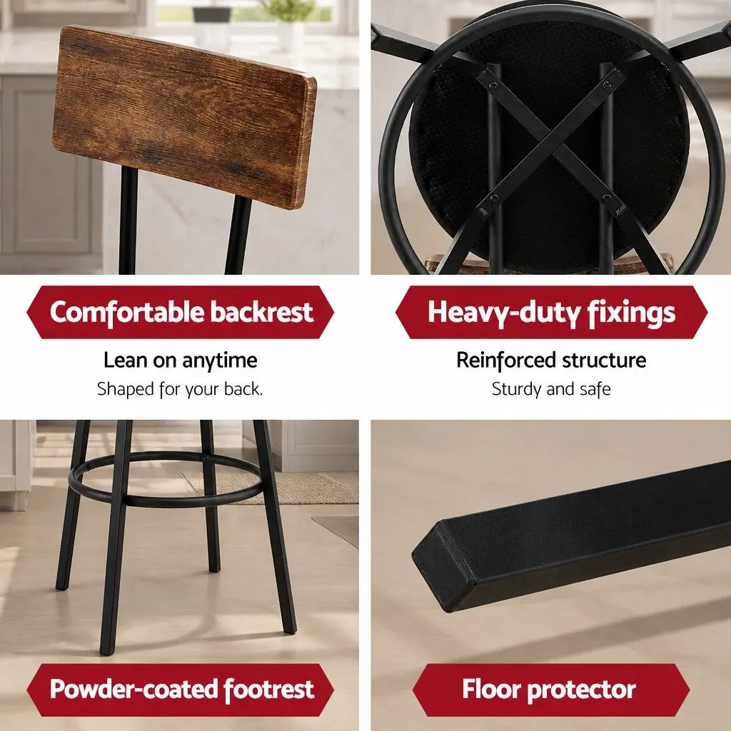 Bar Stools Set of 4 with Floor Protection