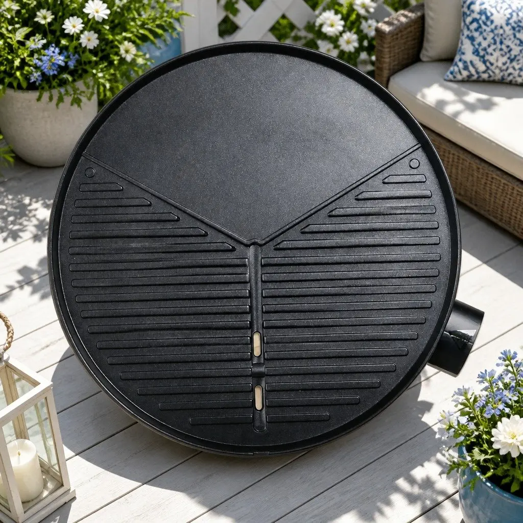 Electric BBQ Grill Smoker Benchtop Indoor Outdoor Cooking 2000W Adjustable