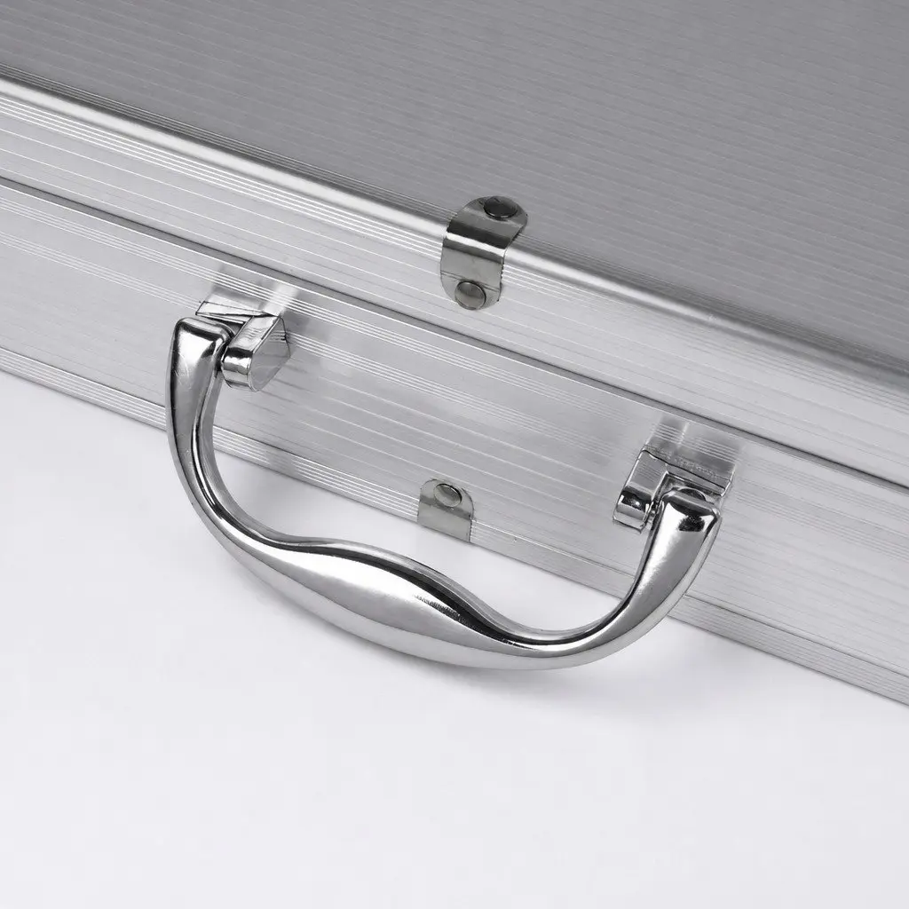 10 Piece BBQ Tool Set Stainless Steel Grilling Tools Portable Aluminium Case Silver