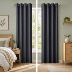 Durable and Comfortable Blockout Curtains 140x230cm Charcoal