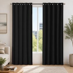 Reliable Blackout Eyelet Curtains 180x213cm - 2 Panels