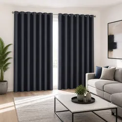 Charcoal Blockout Curtains: Warm, Practical, and Stylish 300x230cm