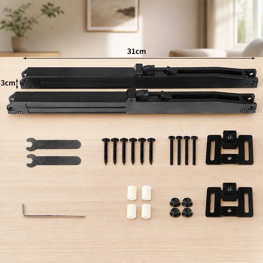 Barn Door Damper Noise Reducer Smooth Sliding Hardware Kit 31cm x 3cm
