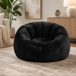Cozy Faux Fur Bean Bag Chair Cover - Easy to Maintain