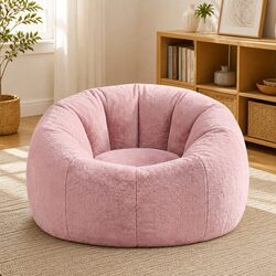 Warm and Practical Large Faux Fur Bean Bag Chair Cover