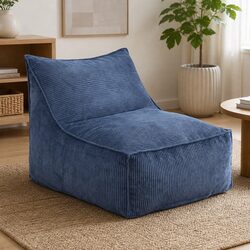 Value-Focused L-Shaped Bean Bag Chair Cover with Filler