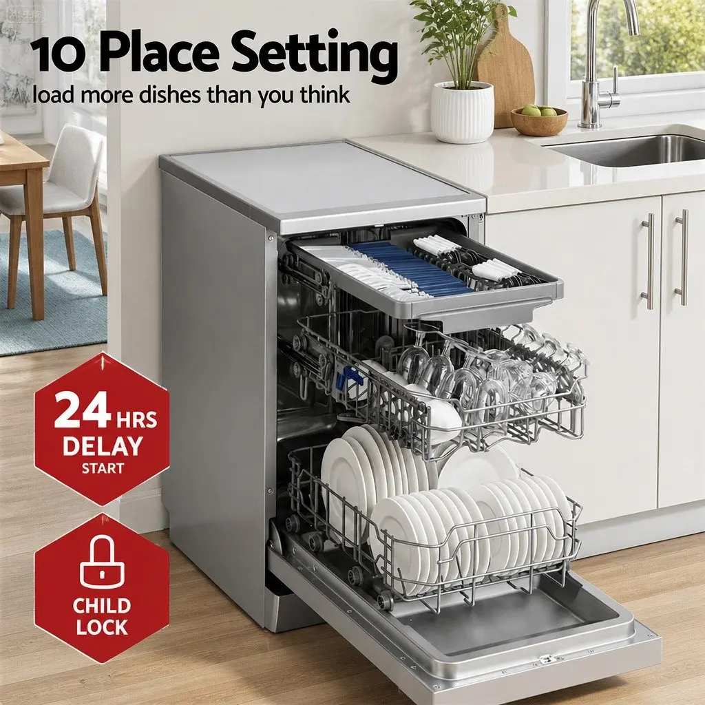 Dishwasher with 10 Place Settings Capacity