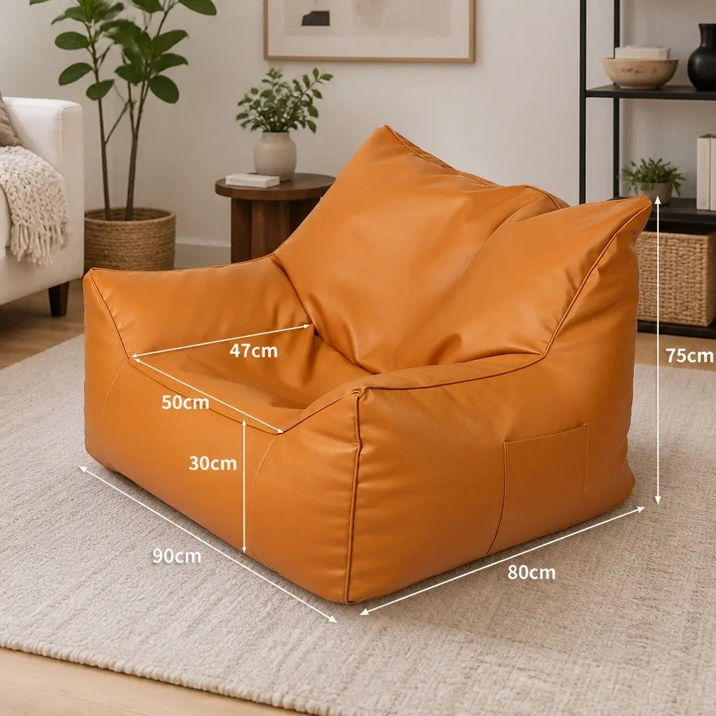 PU Leather Bean Bag Cover