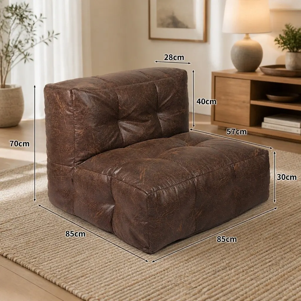 Bean Bag Cover Chair Modular Zipper Opening Easy Clean Portable Relaxation