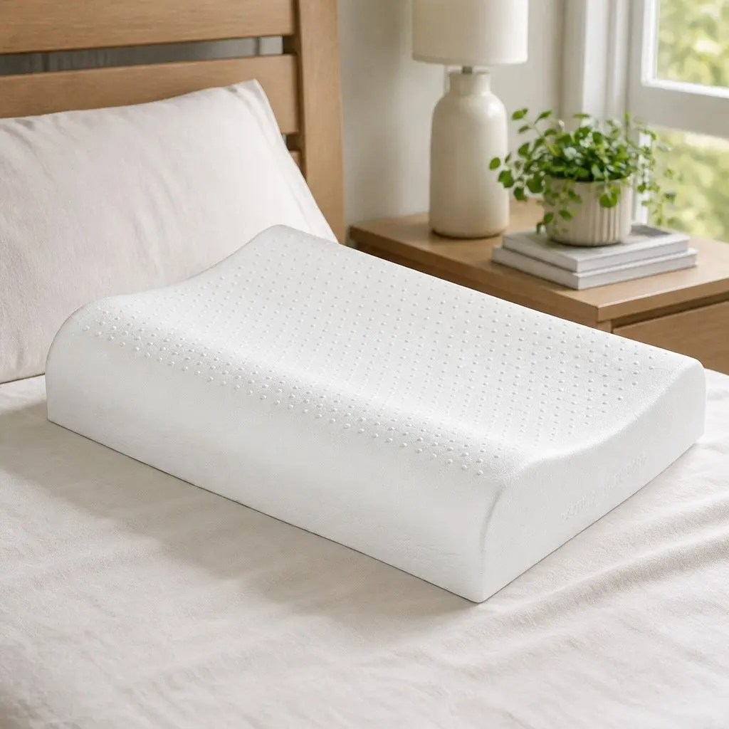 Natural Latex Pillows Cervical Neck Sleeping 60cm x 40cm White 2 Piece