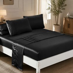 Practical Black Satin Sheets for Comfort and Value