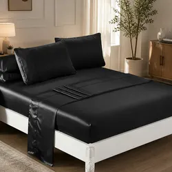 Practical Black Satin Sheets for Comfort and Value
