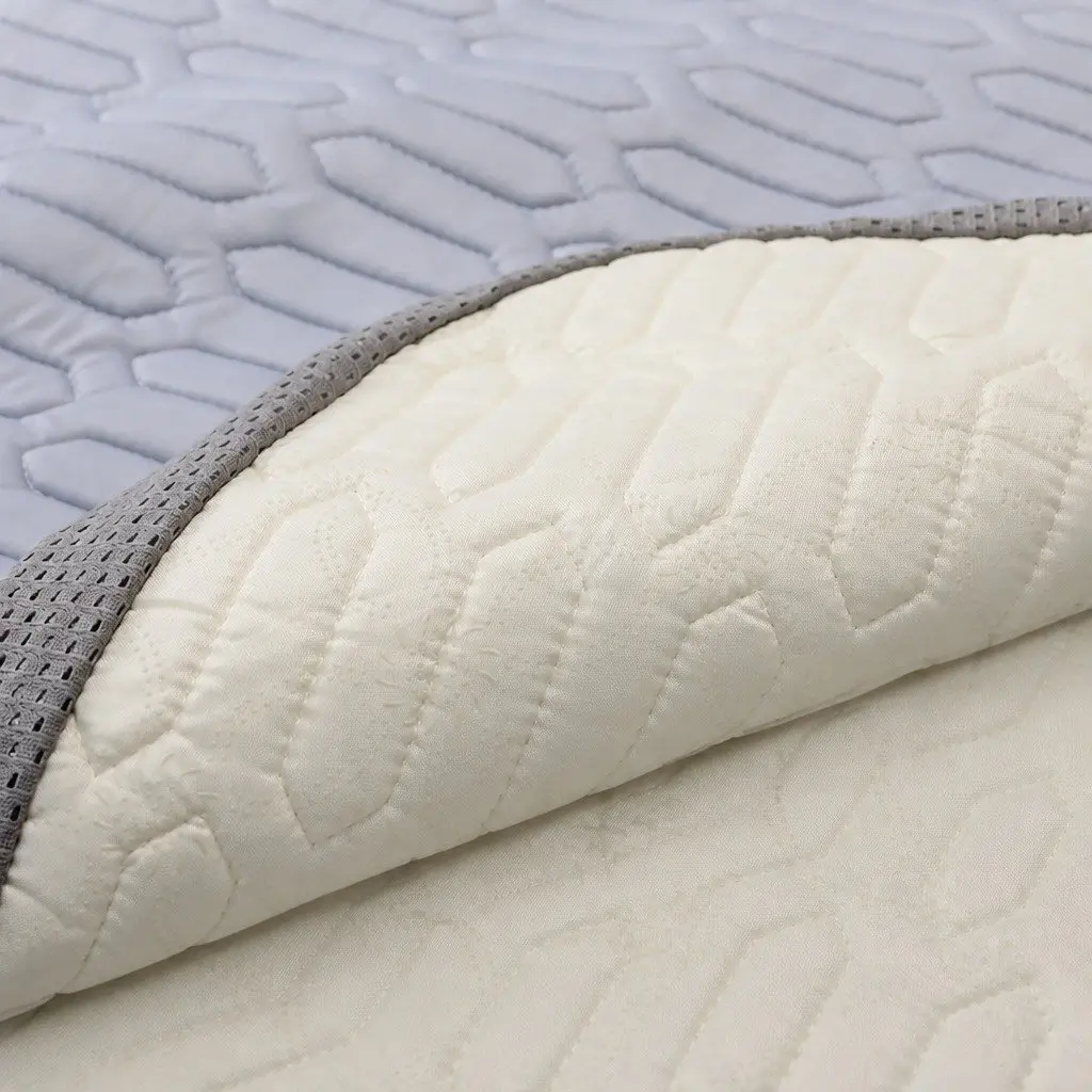 Latex Cooling Bed Sheet Set Fitted 3PCS Double Mattress Topper Machine Washable