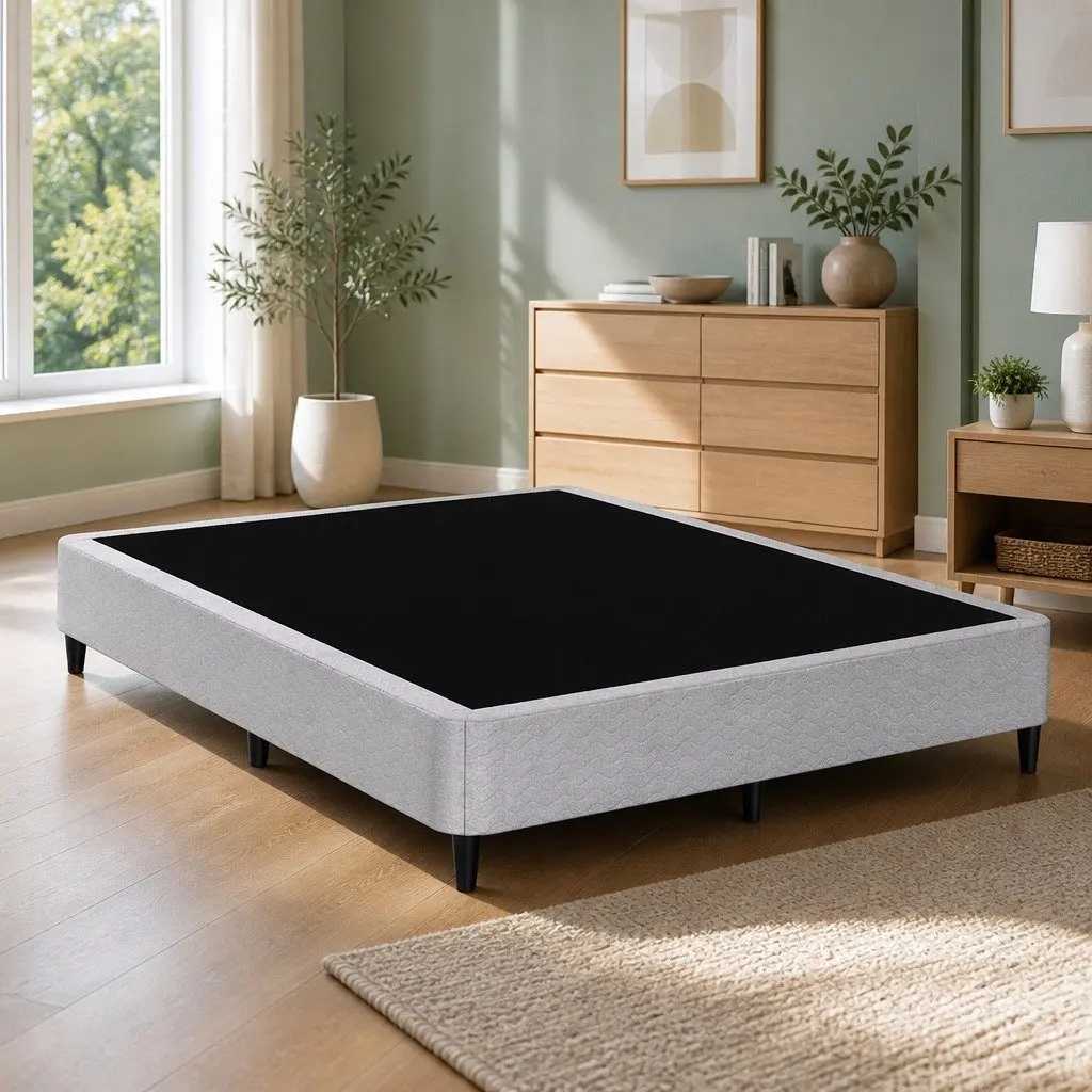 Grey Upholstered Bed Frame